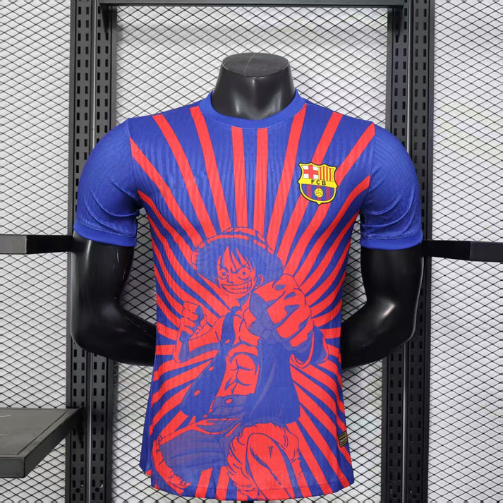 Maillot foot concept Fc Barcelone X Luffy 2025-2026