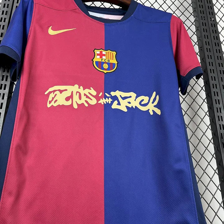 Maillot foot domicile FC Barcelone 
2024-2025 Travis Scott Cactus Jack