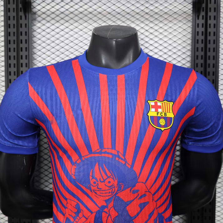 Maillot foot concept Fc Barcelone X Luffy 2025-2026