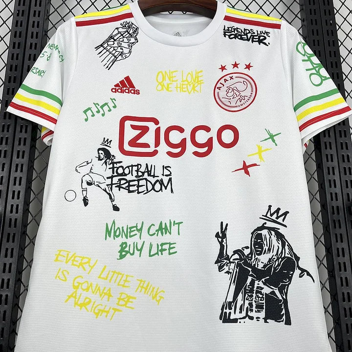 Maillot foot concept Ajax Bob Marley 2025-2026